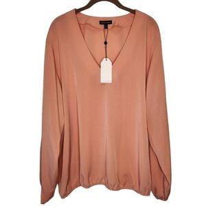 Universal Standard Balloon Sleeve Blouse Size L (22-24) in Muted Clay